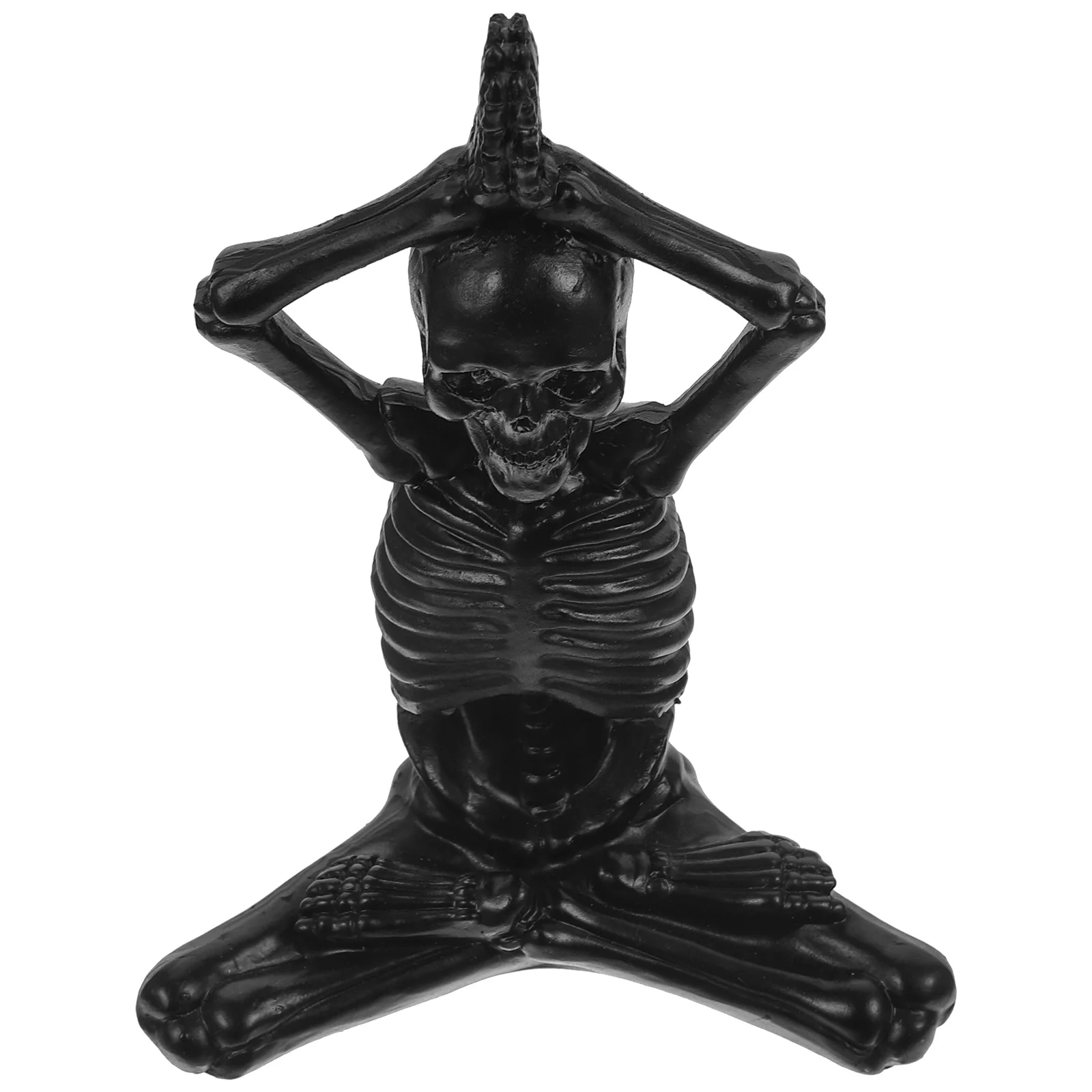 

Yoga Skeleton Statue Resin Skeleton Figurine Ghost Skeleton Models Meditating Table Haunted House Prop Shelf Buffet