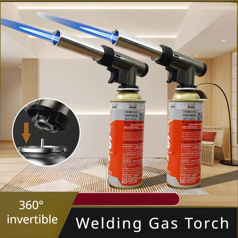 

Welding Gas Torch Flame Gun Butane Burner Camping Lighter Flamethrower Kitchen Supplies Welding Ignition Equipment Grill Tool