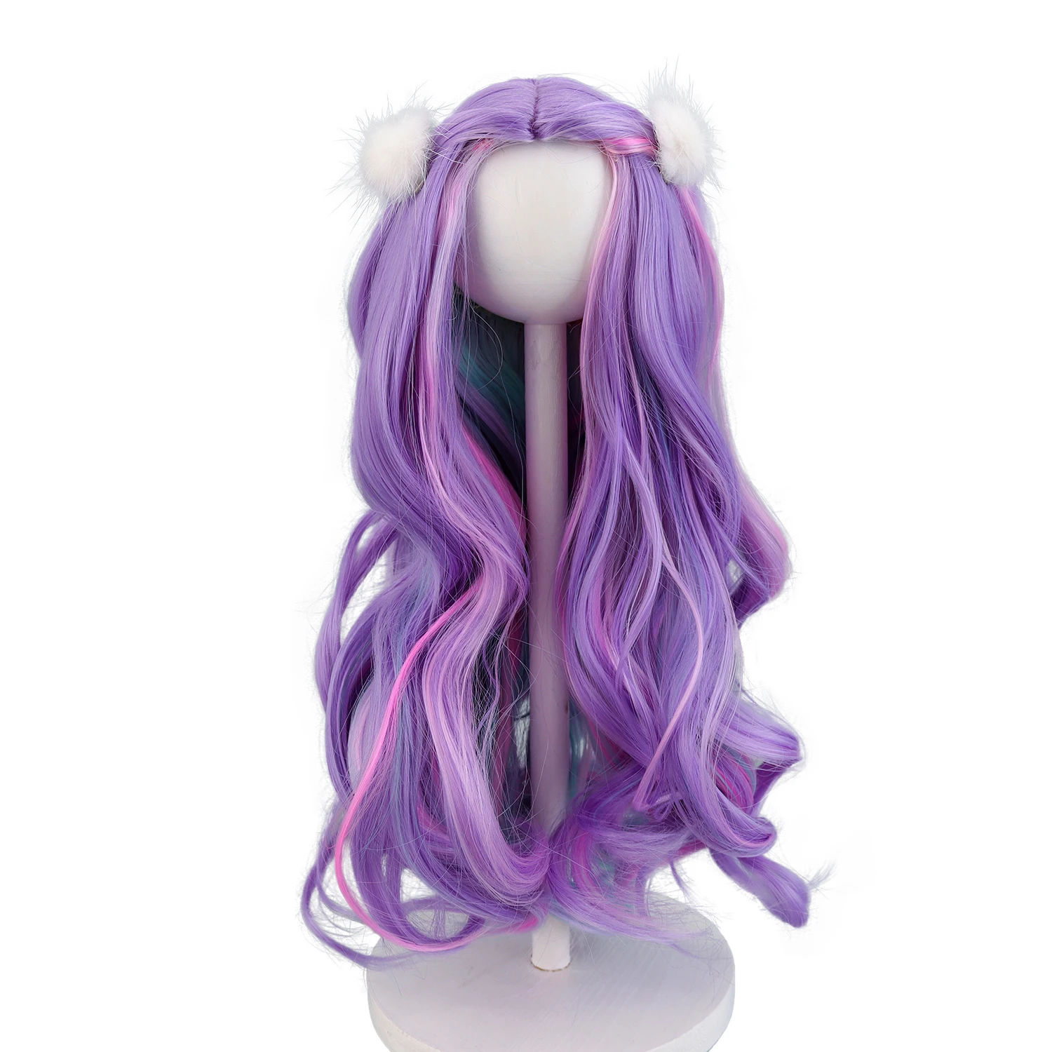 

MUZIWIG 18 inch American Dolls Hair Wig Gradient Long Wavy Hair DIY Doll Accessories High Resistant Wavy Wig For DIY Doll