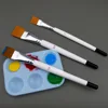 3pcs/set Oil Painting Brush Big Flat Head 3color Short Rod Set Nylon Hair Painting Watercolor Brush Student Acrylic Art Supplie 2