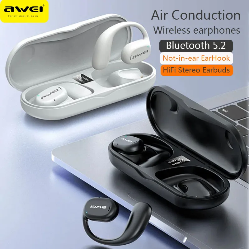 Awei T69 Air Conduction Bluetooth 5.2 Earphones HiFi Stereo Wireless