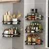 Bathroom Shelf Shampoo Rack Makeup Storage Organizer Shower Shelf Bathroom Accessories No Drill Wall Corner Shelf 6
