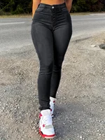 Simple Slim Wash Casual Jeans for Women