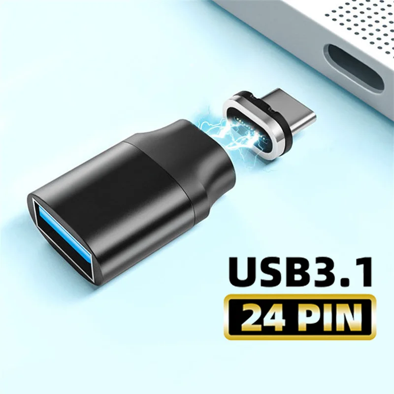 USB Type C Magnetic Adapter Type-C to USB 3.1 OTG Adapter 10Gbps Data Transfer Converter For Samsung