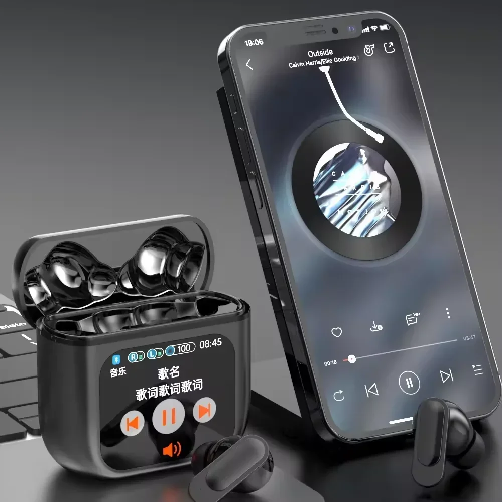 ANC Tws wireless se60 Air smart touch screen enc tws headphone earphones earbuds with a touch smart screen pods sport pods pro 2