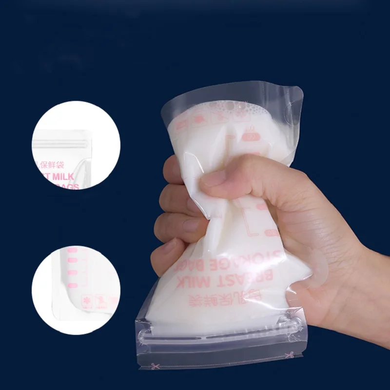 NCVI Breastmilk Storage Bags, 200ml Milk Freezer Bags for