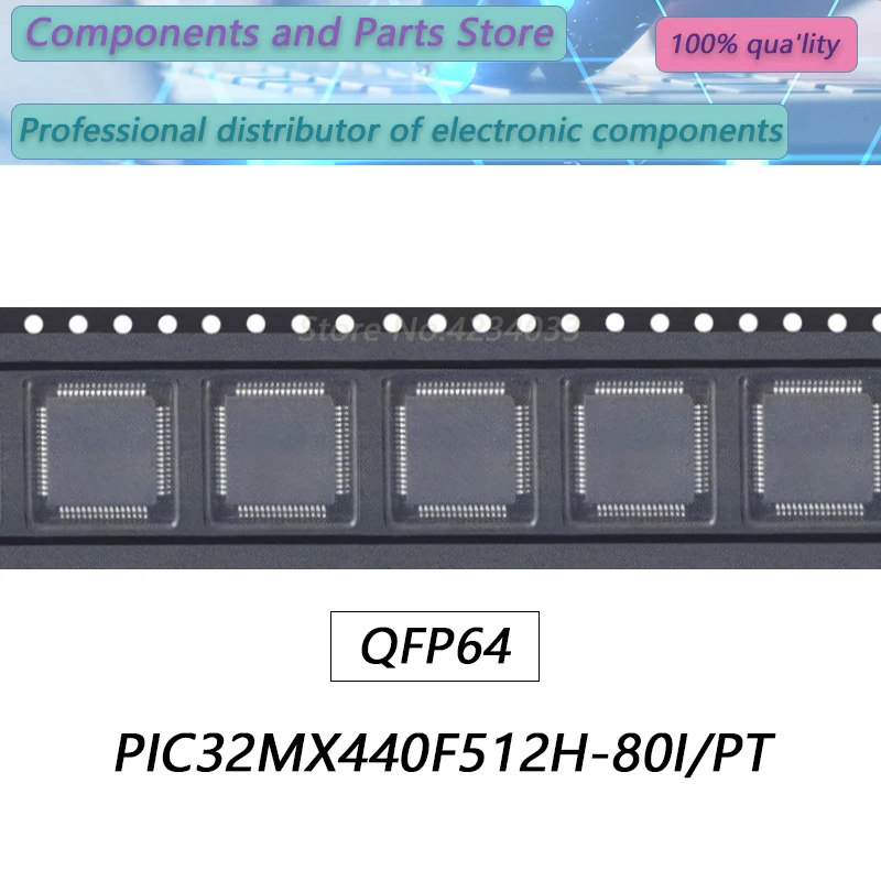 

1PCS PIC32MX440F512H-80I/PT PIC32MX440F512H-80I PIC32MX440F512H PIC32MX440F QFP64 New original stock