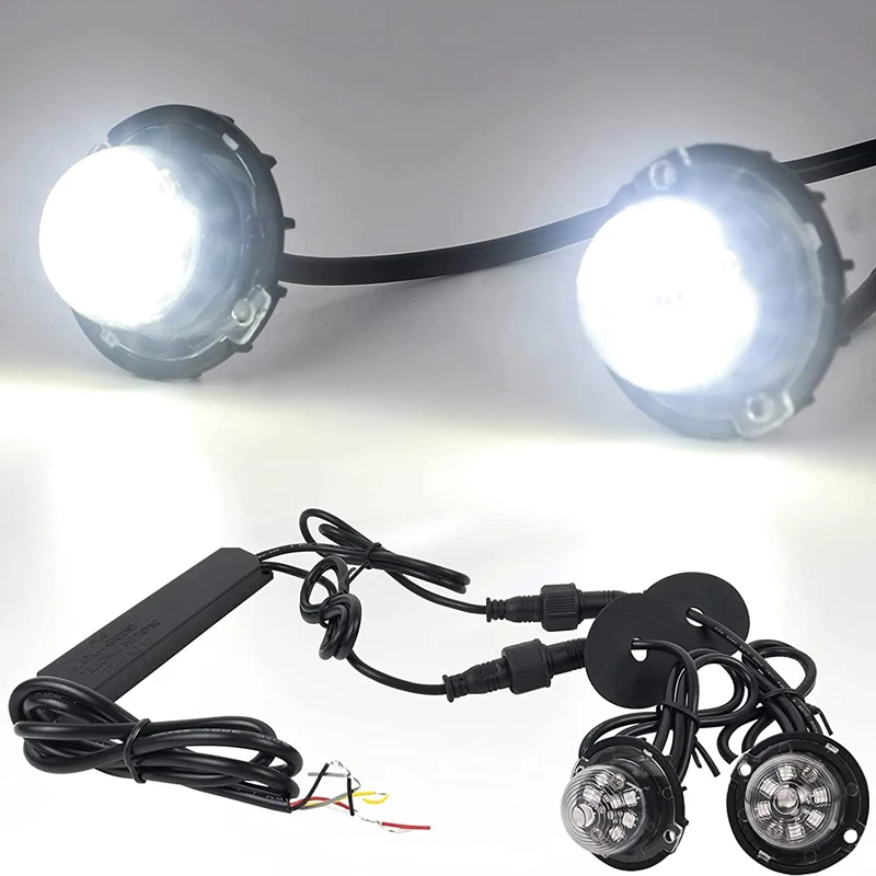 Safety light combo 2 lamps  1 to 2 12 watts eagle eye emergency warning led strobe hideaway light