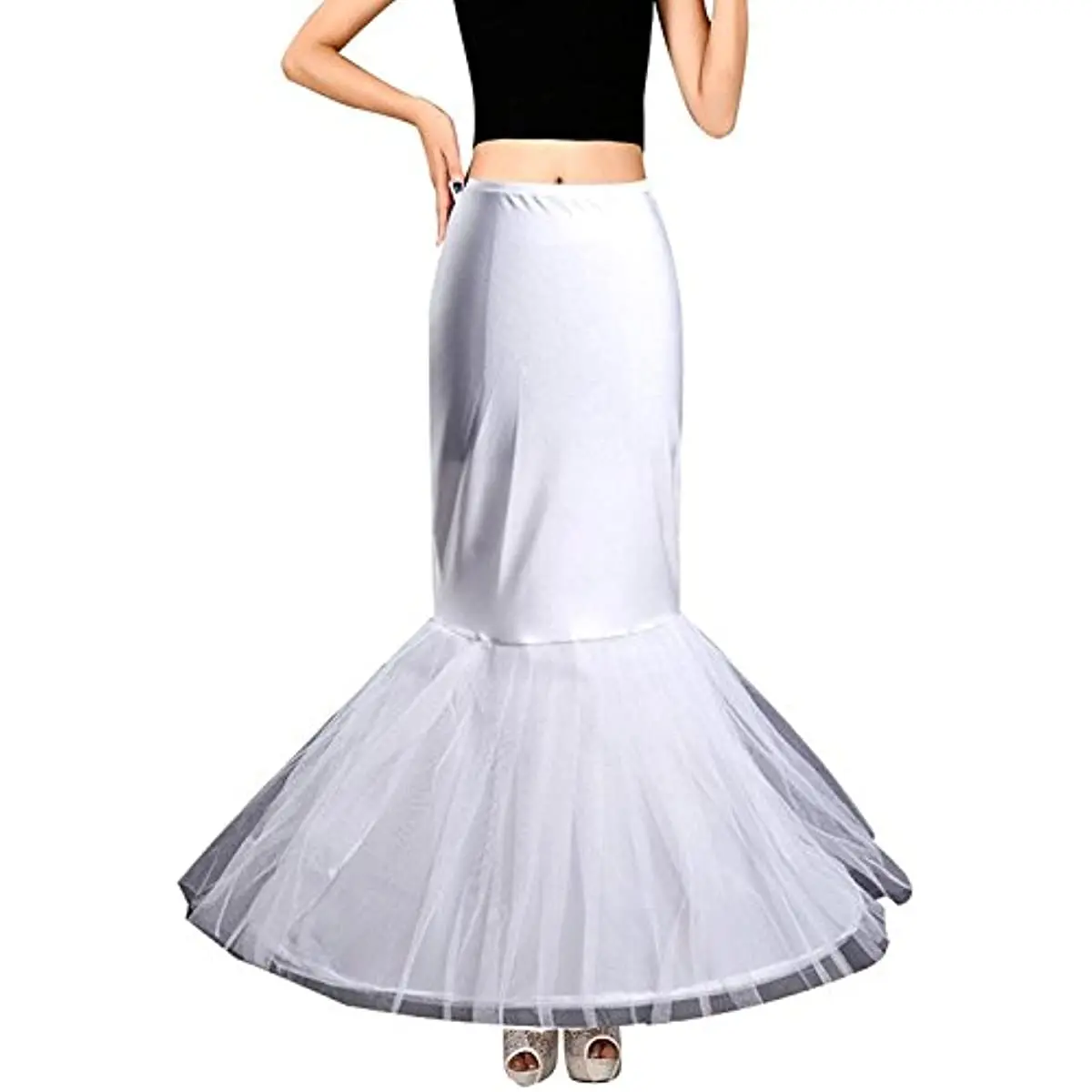 Women's Petticoats Mermaid Crinoline Half Slips Underskirt for Bridal