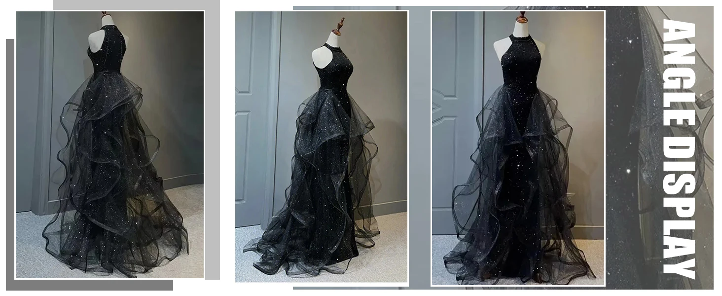 Vestidos de fiesta con lentejuelas brillantes y vestidos de baile de talla grande