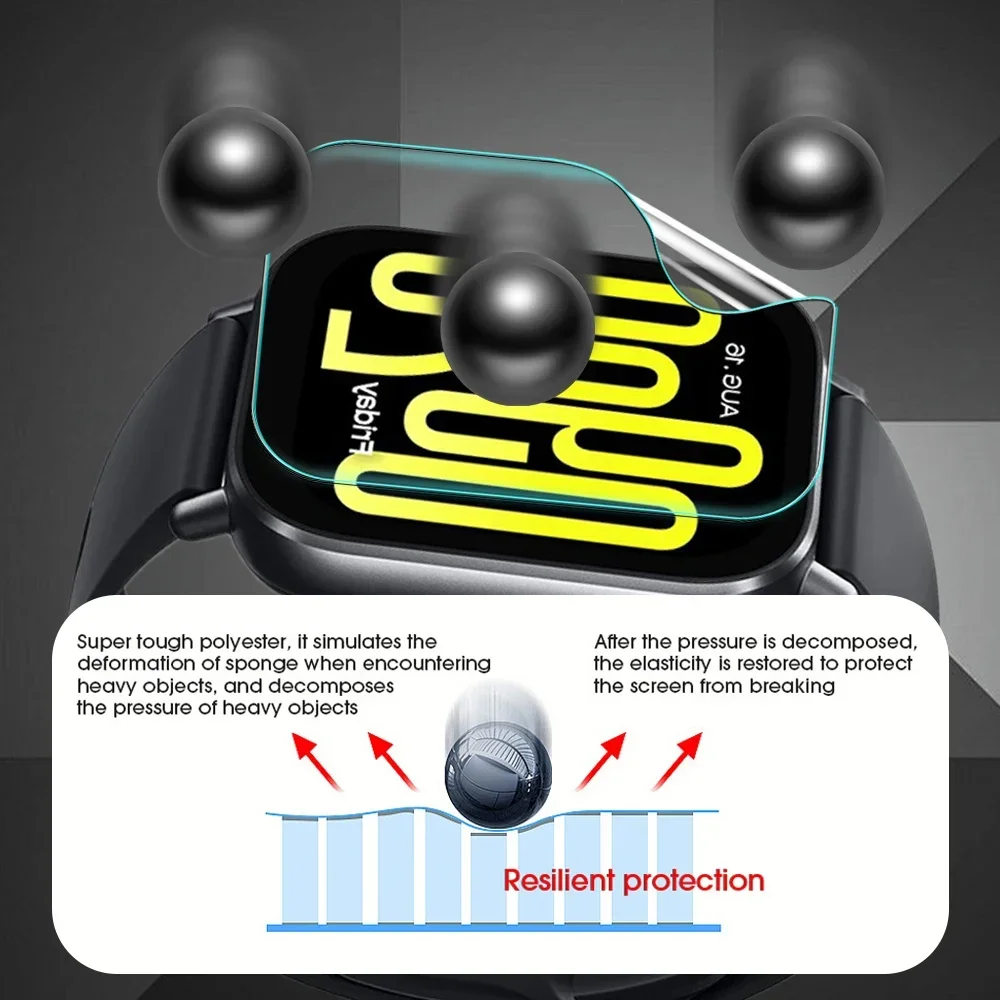 5-10Pcs Hydrogel Film For Redmi Watch 5 Lite Soft Screen Protector For Redmi Watch5 Lite Not Glass Smartwatch Accessories Curved