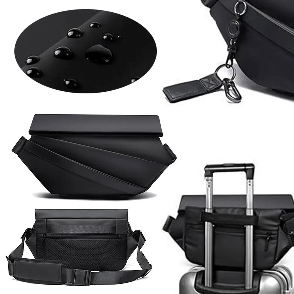 Sling Bag Versatile Crossbody Bag for Men with Adjustable Shoulder Strap Water-resistant Shoulder for Cycling Travel Hi V5R2