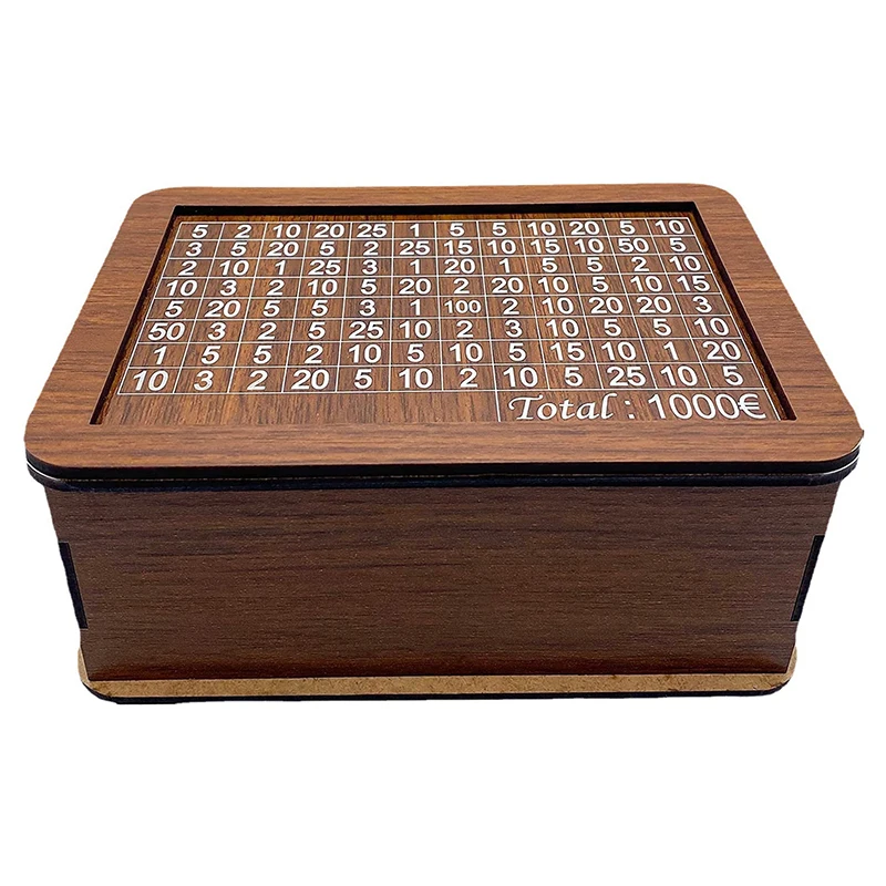 Retro Money Box Magic Japanese Piggy Bank with Counter Coin Boxes Wooden Children Piggy Banks Budget to Save Money Savings Goal