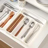 4/5 Easy Clean Compartments Cutlery Organizer Daily Drawer Divider Tray Rectangle Home Kitchen Spoon Fork Separation Boxes 2
