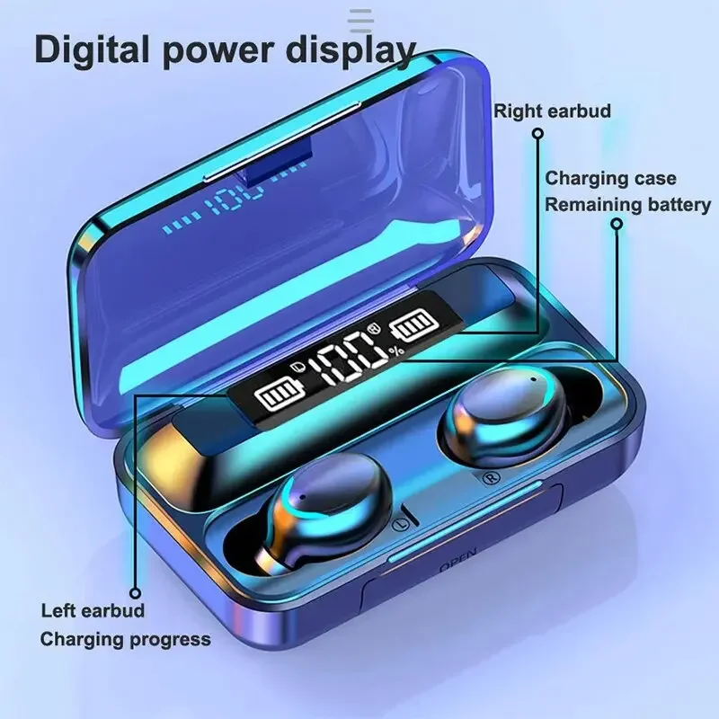 NEW  upgrade TWS Wireless BT Earphones Wireless In-Ear Hi-fi Stereo Headphone Sports Waterproof Earbuds Headsets With Microphone