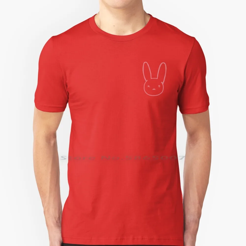 Pink Bunny T Shirt 100% Cotone Rosa Rosa Pantone Living Coral Bad Bunny Ss19 Hypebeast Toon Kaw Corea More Mbjp Illuminati K