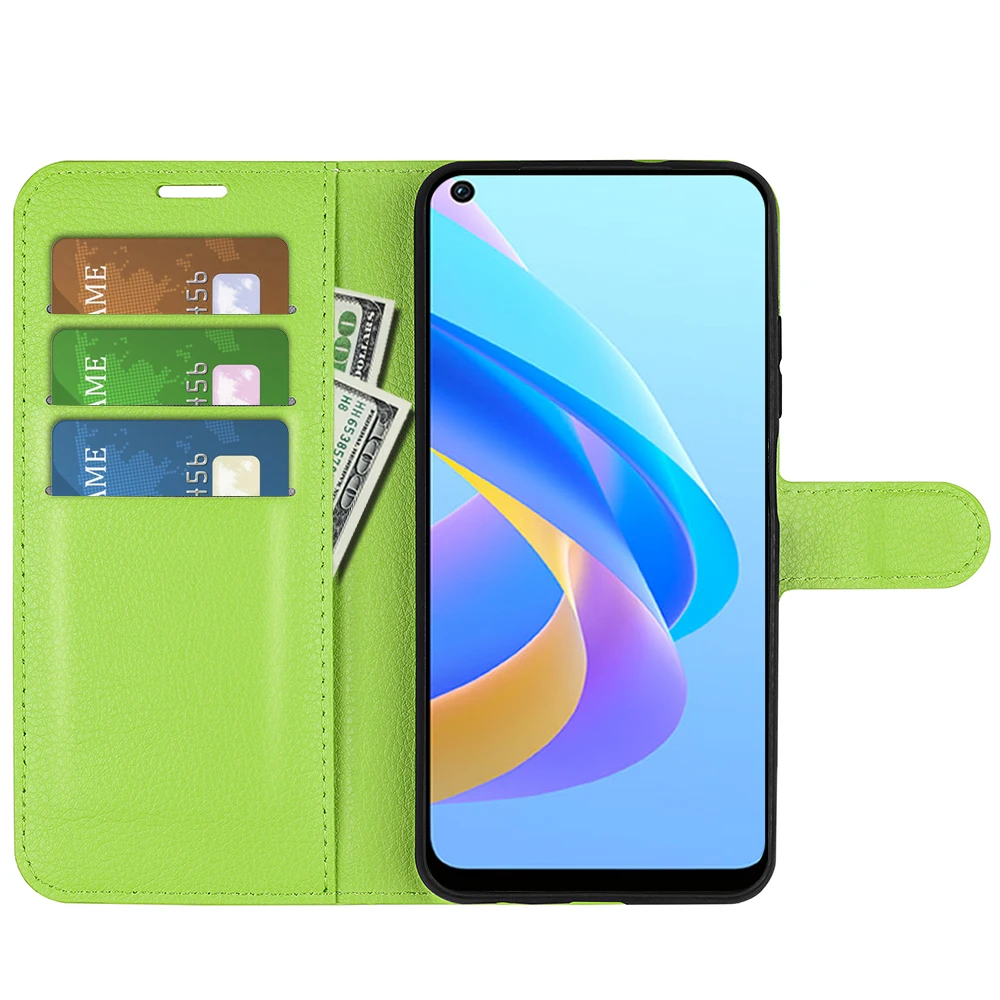EbestStar Cover Libro Portafoglio Per Oppo A76 Con Vetro Temperato - Pelle PU Nero/Rosso, Slot Carte