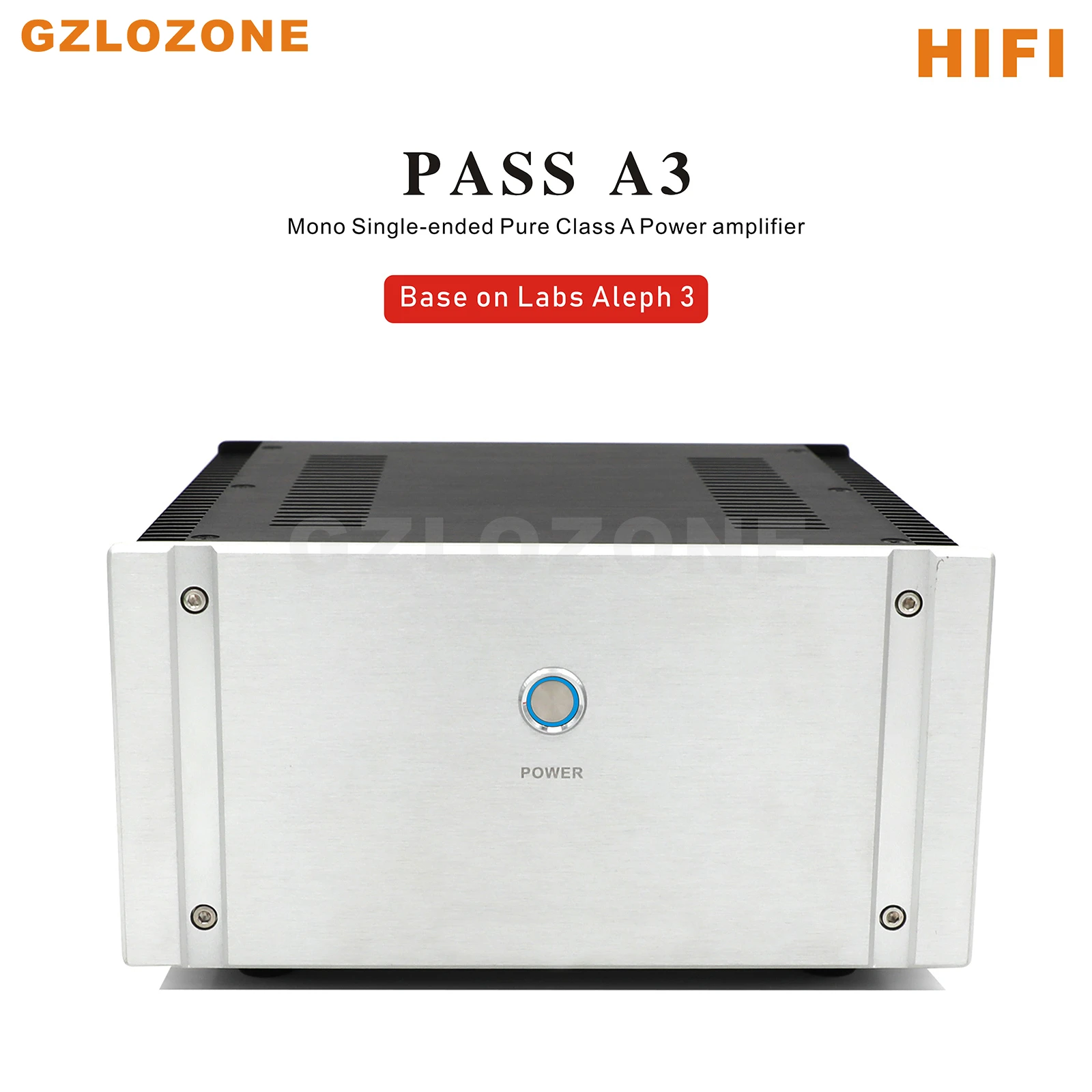 Hifi Pass A3 Mono Single-Ended Pure Class A Amplificatore Di Potenza Base On Pass Labs Aleph-3 30W
