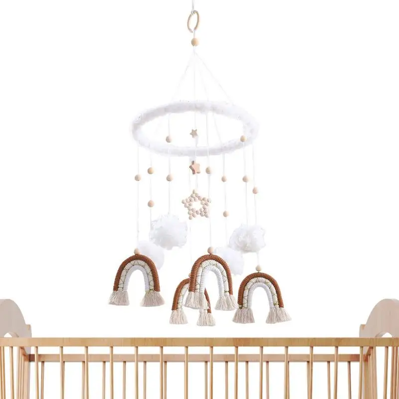 

Rainbow Mobile Kids Rainbow Mobile Bohemia Hanger Colorful Bassinet Decoration For Comforting Calming Cradles Ornament For
