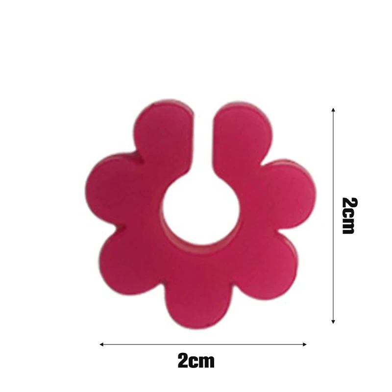 8Pcs Wine Glass Charm Identification Cup Tag Delicate Silicone Flower Drink Marker