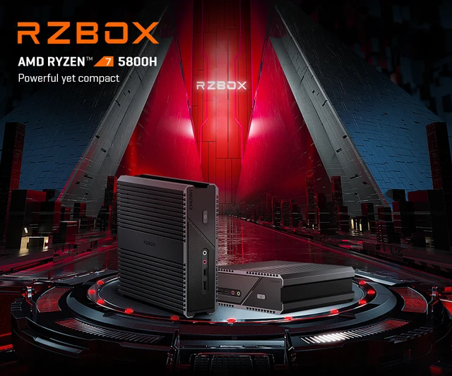 CHUWI Gaming Mini PC RZBOX 16GB 512GB Desktops AMD Ryzen 7