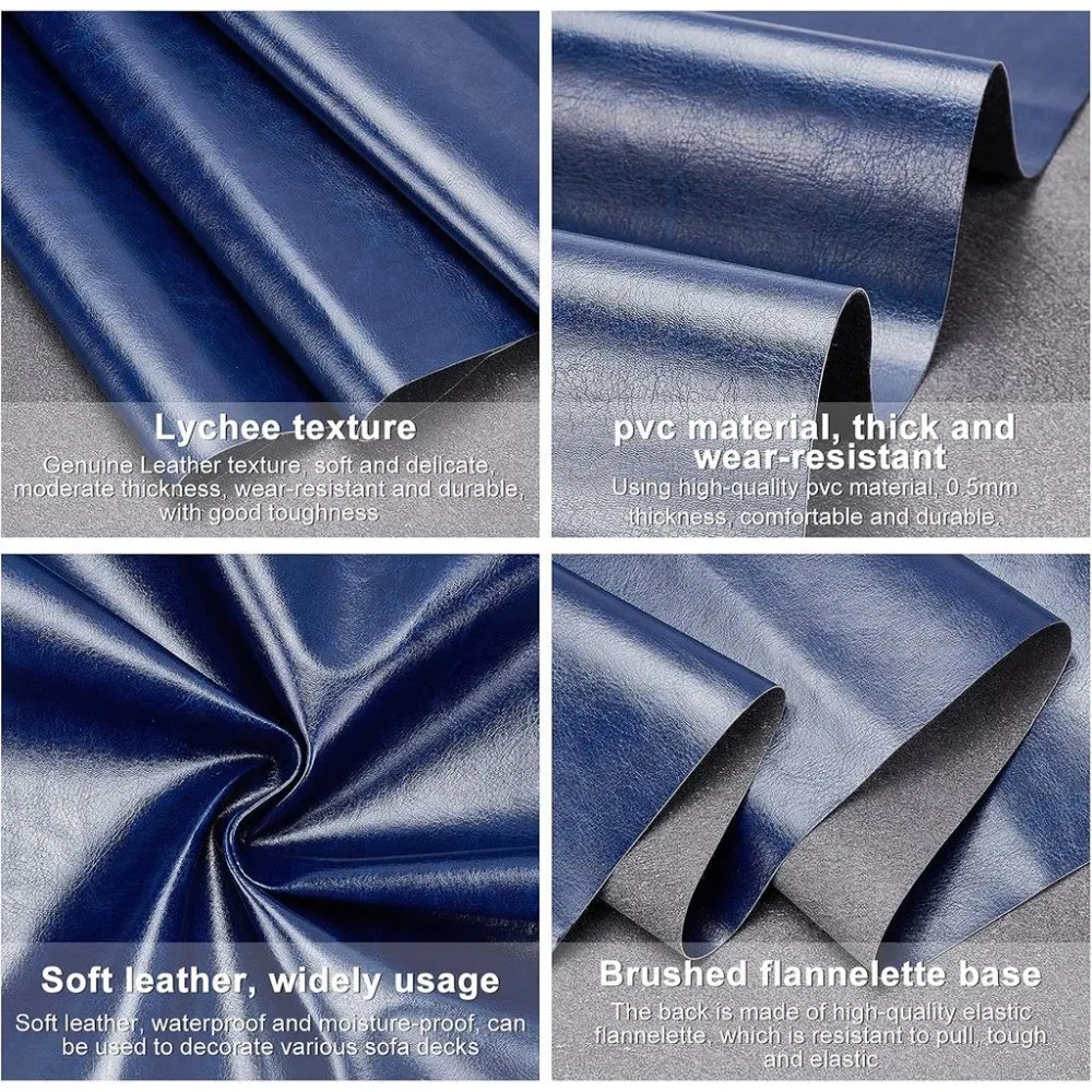 Black PU Leather Roll - Solid Color, 13 x 55, 0.4mm Thick - Ideal for Dressmaking and Crafts