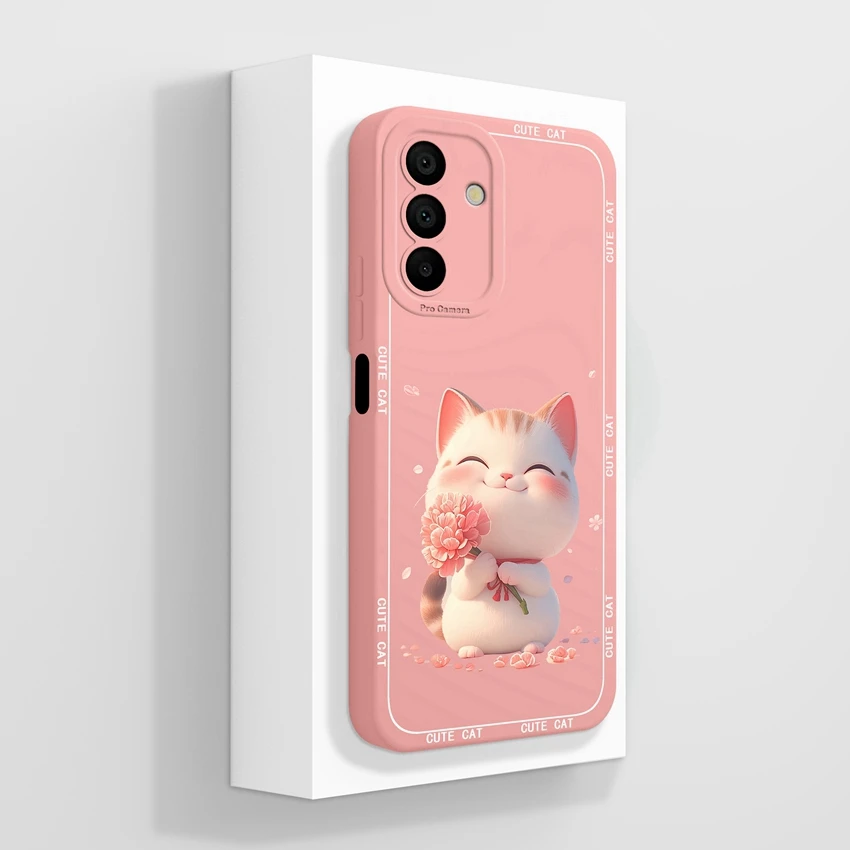 Beautiful Prairie Lamb Pattern Soft Liquid Silicone Phone Case