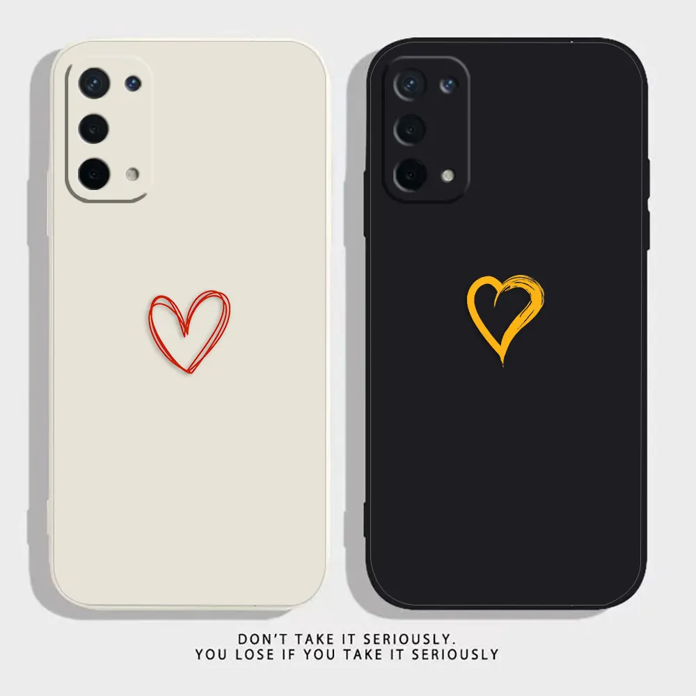 

Simple Love Line Art Phone Case For OPPO A52 A54 A55 A57 A59 A72 A73 AA74 A91 A93 A92S A93S A94 A95 A96 A97 4G 5G A15 Case Funda