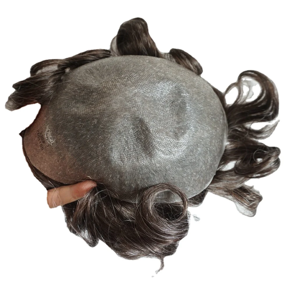 

Hstonir Micro Skin Pu Man Toupee Indian Remy Hair Replacement Disposable Super Thin Prosthesis Human Hair System For Men H078
