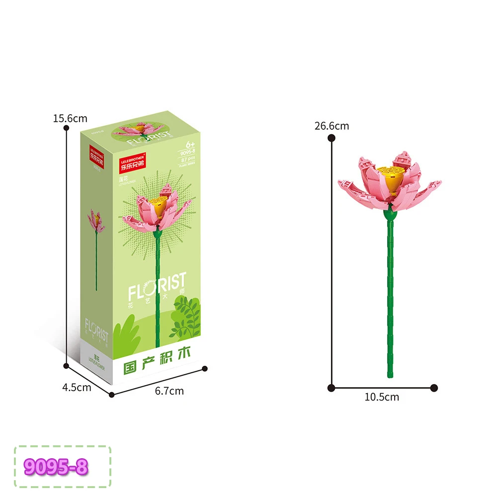 Flower Tulips/Rose/Sunflower/Daisy Decoration Mini Building Blocks Ornaments Potted Plants Puzzle Model Bricks Toys Girls Gift