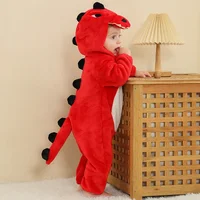 Newborn Baby Boy Clothing Stitch Animal Cartoon Hooded Jumpsuits Winter Baby Pajamas Onesies Kids Sleepwear Newborn Baby Pyjamas 6