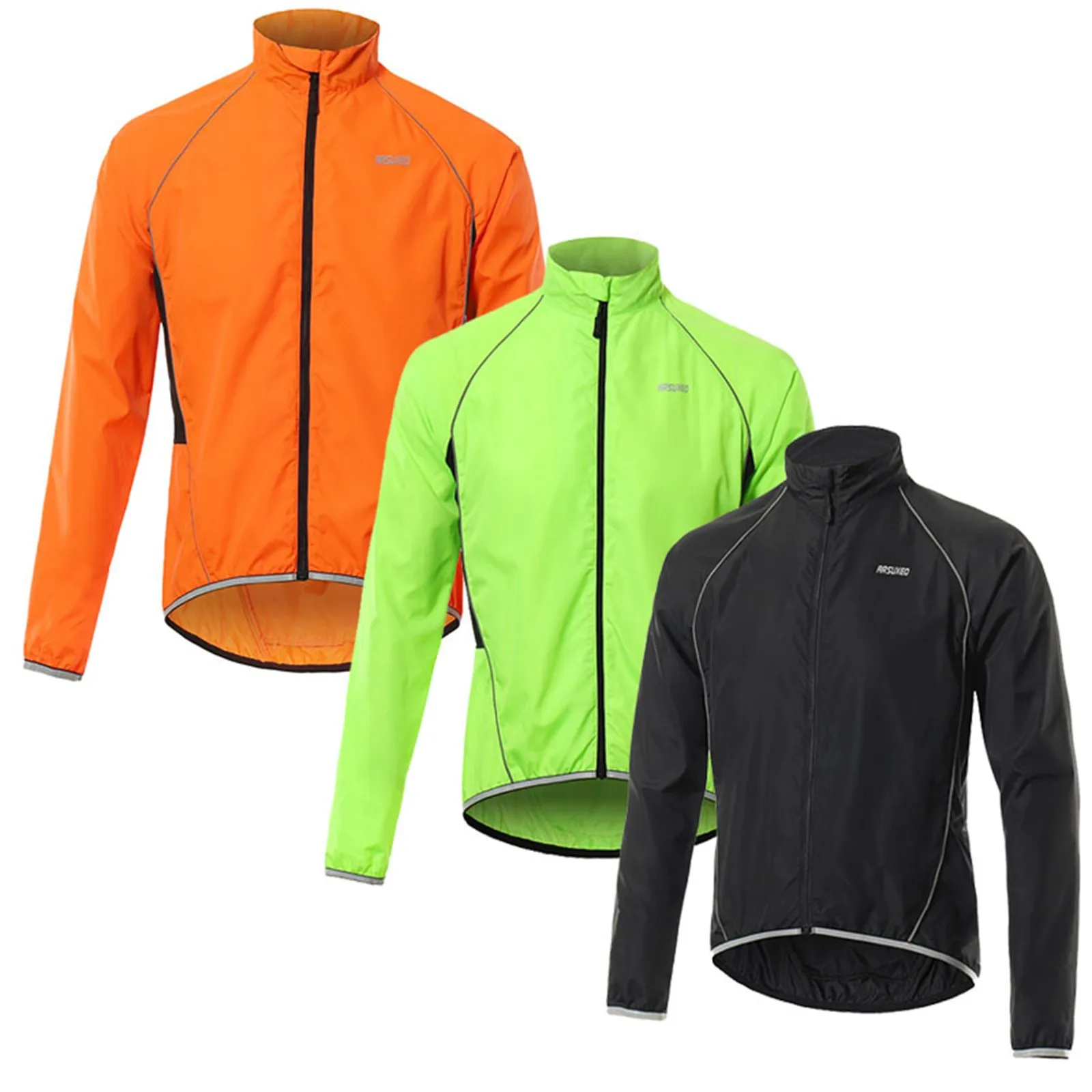 

ARSUXEO Cycling Jacket Men Windproof Windshield Windbreaker Ultralight For Bicycle Mtb Road Bike Jackets Sun Protection Clothing