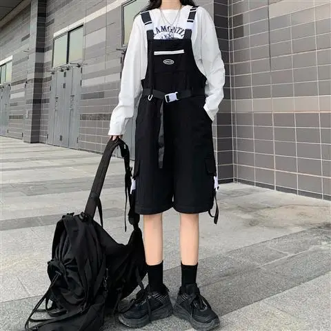 Autumn overalls for women new style versatile detachable leg braces loose slim high waisted straight wide leg pants trendy y2k