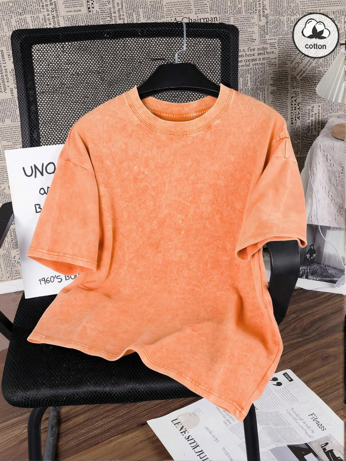 Unisex Vintage Washed Cotton Oversized T-Shirt