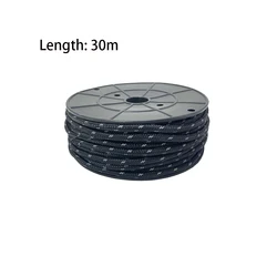 Enhanced Reflective Outdoor Tactical Rope for Survival and Adventure (30M Black)