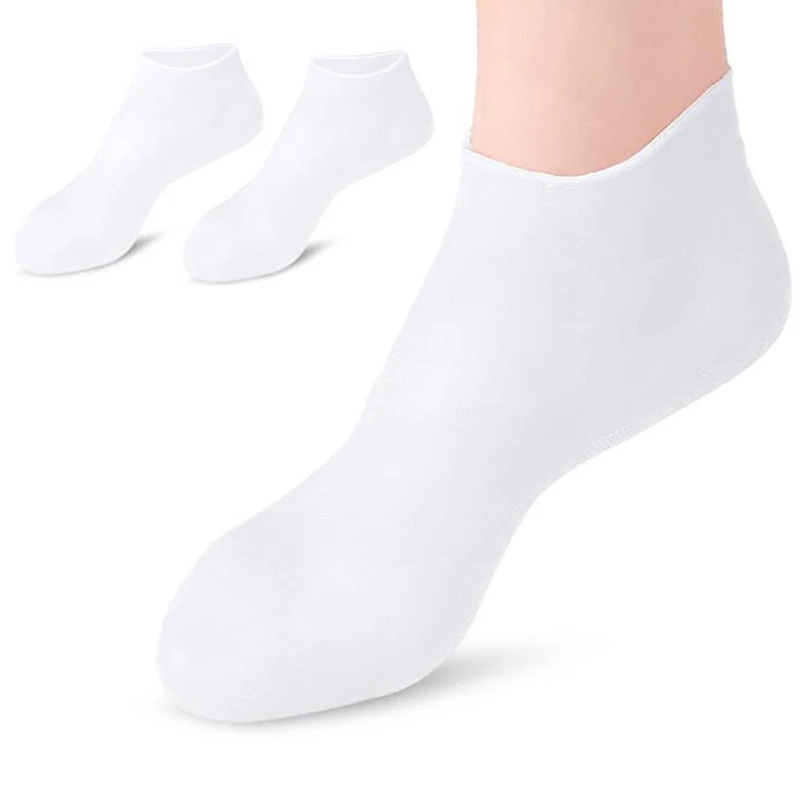 스파 실리콘 보습 젤, 균열 방지 프로텍터, 발 관리 양말, 1 쌍