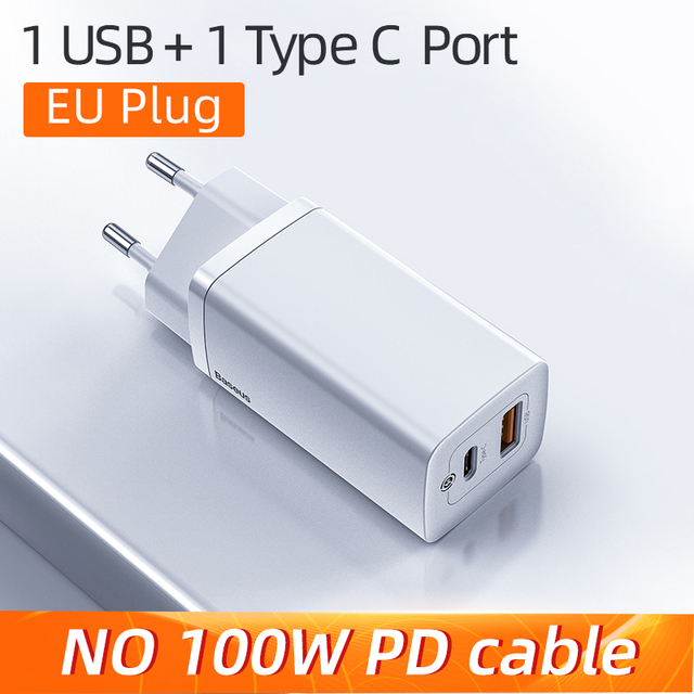PD 65W GaN Charger Quick Charge 4.0 3.0 USB Type C Charger for iPhone 13 Pro Max Xiaomi Fast Charging For Macbook Laptop