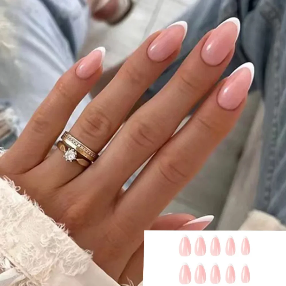 Elegant Minimalist Almond Nails for Weddings