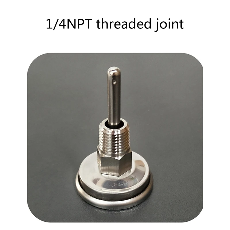 Dial Thermometer for Boiler Tea Pot Kettle -10-100℃/0-220ºF 1/4 NPT Thread Stainless Steel Joint Temperature Meter Gauge 4