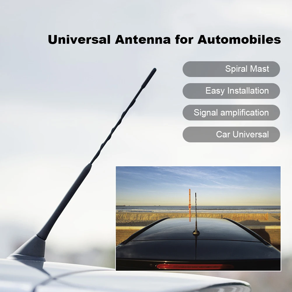 Antena de radio universal para coche flexible de goma de 230 mm