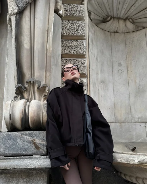 Fashion Casual Solid Loose Jackets Women Full Sleeve Single Breasted Stand Collar Short Coats 2025 NEW Autumn Lady Outwears 5