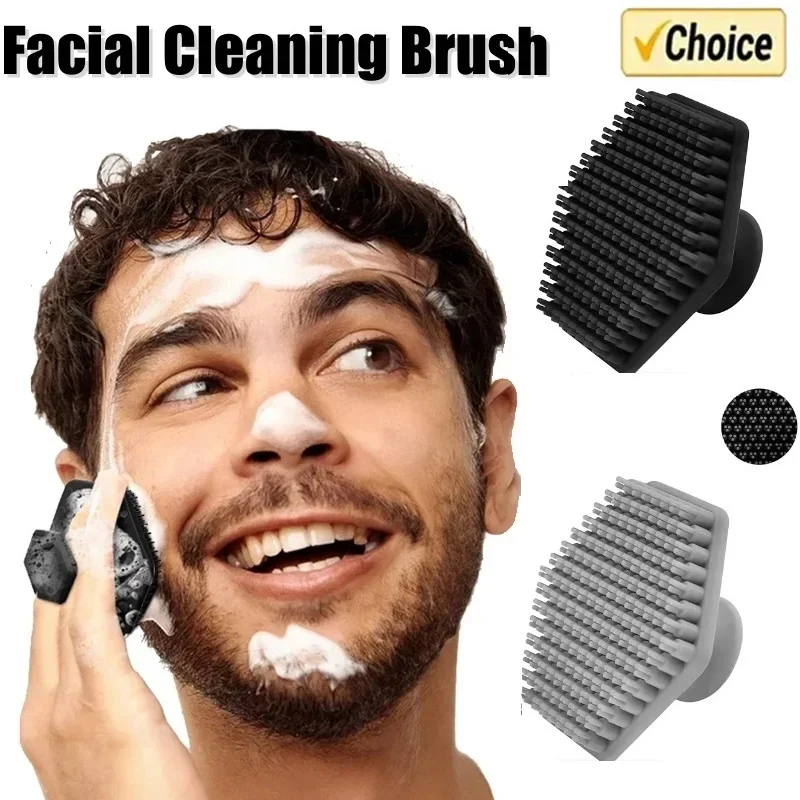 Facial Cleansing Brush Silicone Brush Scrub Exfoliating Beard Brush Massage Skin Care Miniature Face Deep Clean