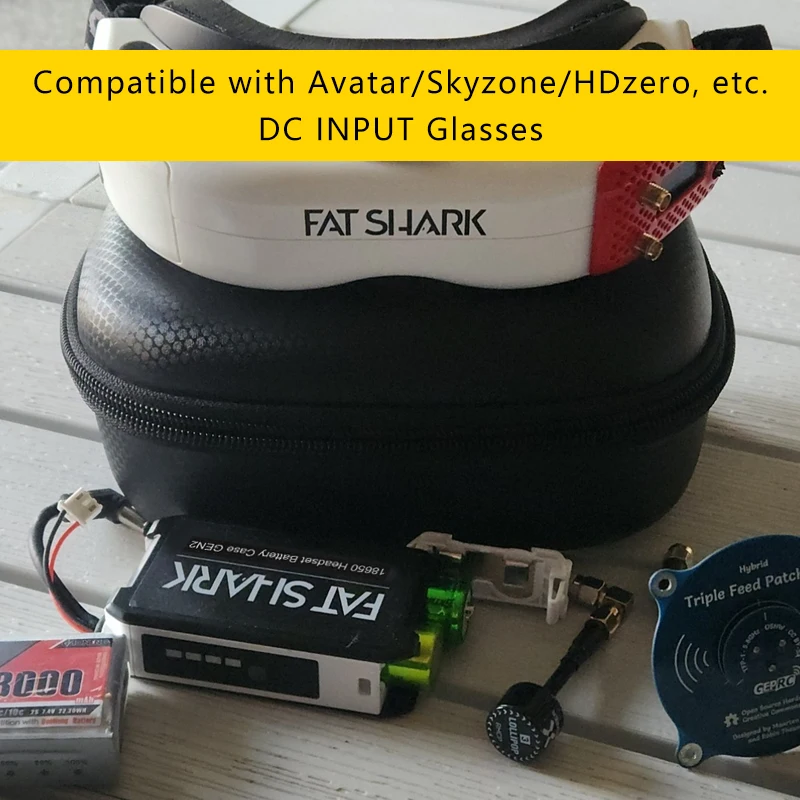 Boîtier batterie 18650 pour casque FPV FATSHARK HD2/HD3