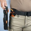MELOTOUGH Small Tool Pouch with Quick Release Belt Clip,Clip On Tool Belt Pouch with Electrician Tapemeasure Clip 5