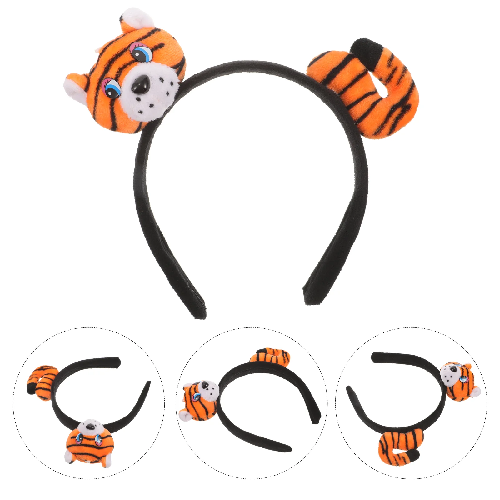 

2Pcs Tiger Hair Hoops New Year Party Headdress Lovely Cosplay Hairwear