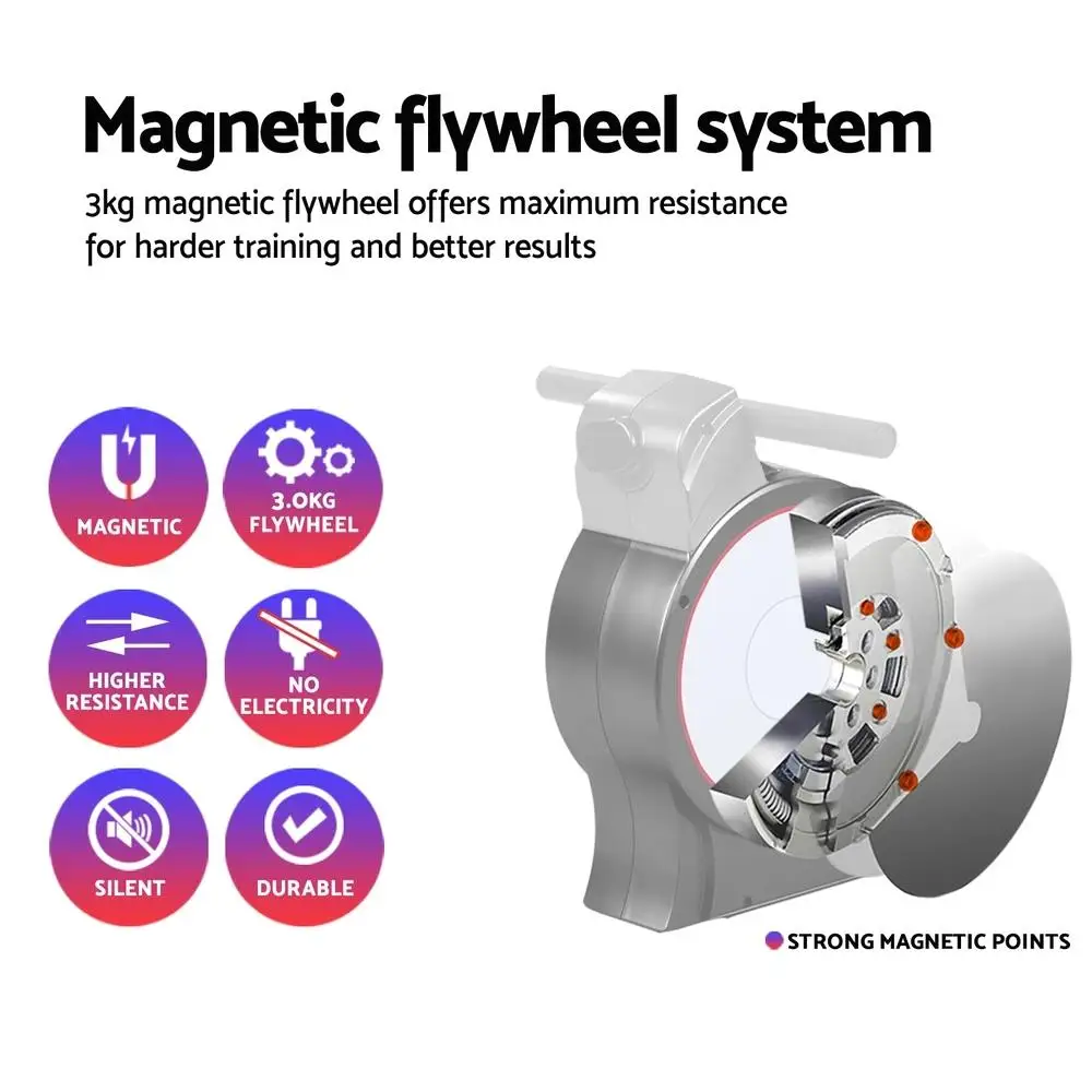 Magnetic Rower 16 Resistance Levels Foldable Design Compact Durable Full-Body Workout Gym Cardio