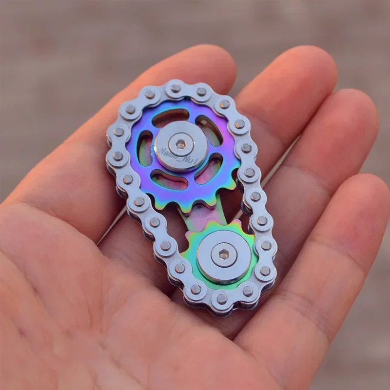 

Sprockets Flywheel Fingertip Gyro Sprockets Chains EDC Metal Toy Gear Chain Gyro Drop Ship Sproket Roadbike Spinner Sprockets