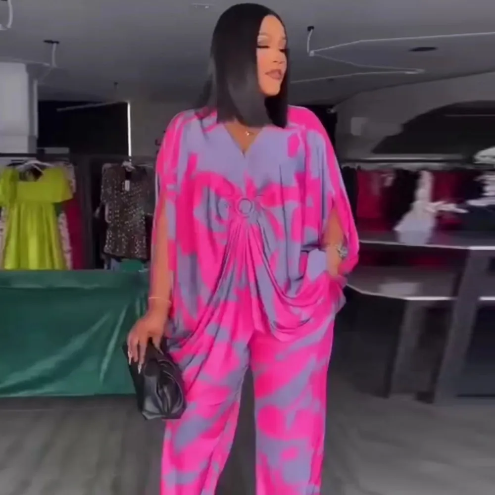 

Two Piece Set 2024 Dashiki Traditional African Women Africaine Print Bodycon Blouse Tops And Pants Africa Clothes Matching Sets