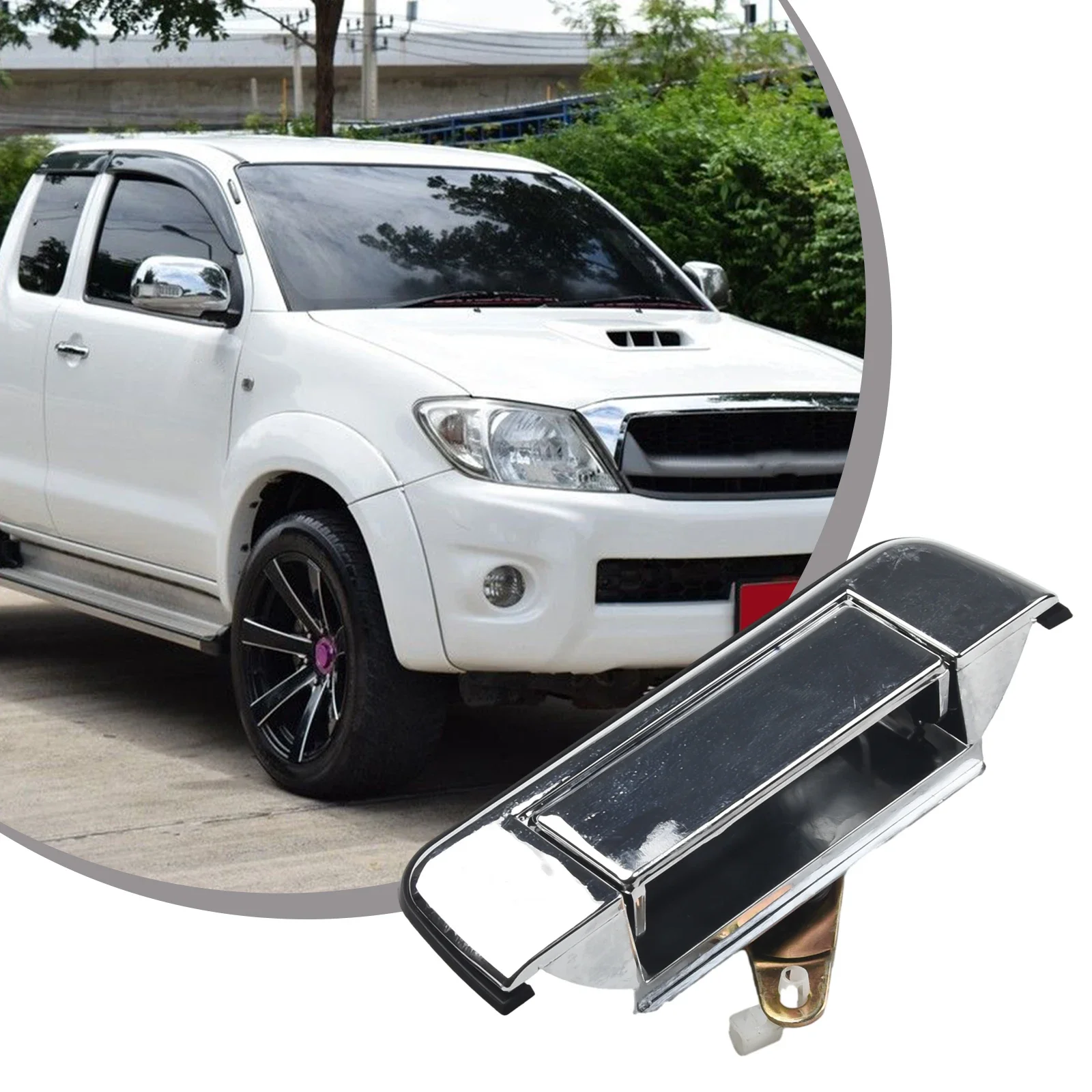 Poignée De Porte Arrière Extérieure Noire Pour Toyota Hilux (1988-2015) - Référence 69090-8910, En Plastique ABS, Hayon Arrière