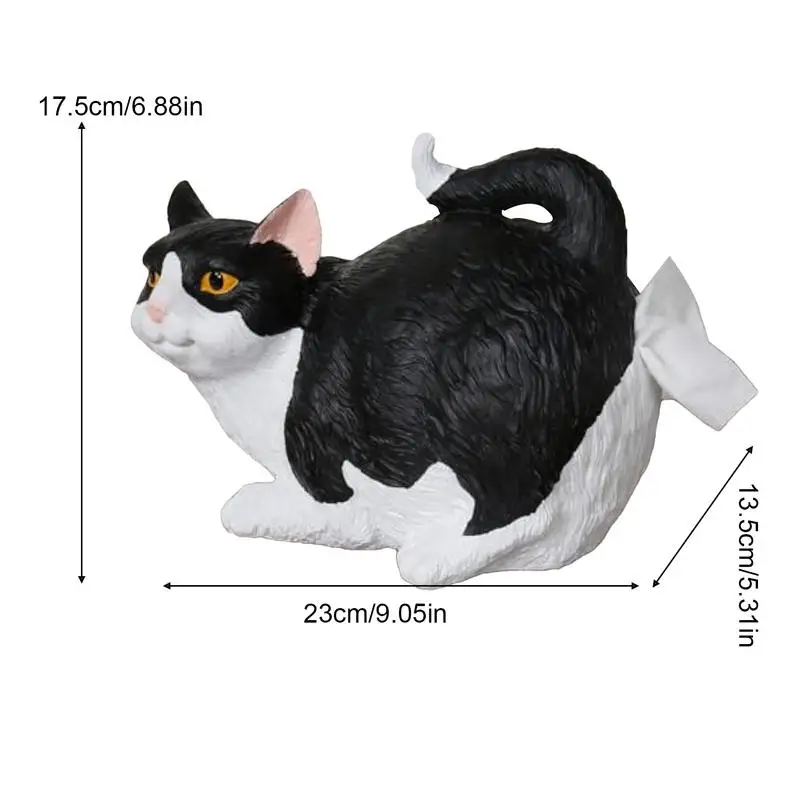 Funny Cat Tissue Holder Cute Cat Butt Tissue Box For Bathroom Bedroom Resin Facial Paper Dispenser For vanity Dresser Nightstand 6